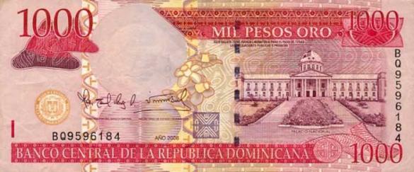 1000 доминиканских песо, деньги Доминикана