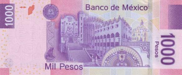 1000 мексиканских песо, деньги Мексика