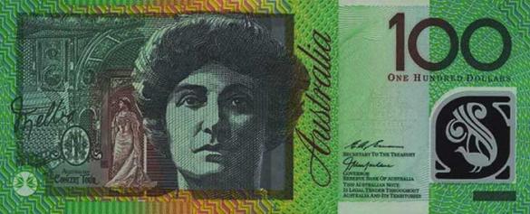100 австралийских долларов, деньги Австралия