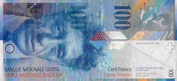 100 швейцарских франков, деньги Швейцария
