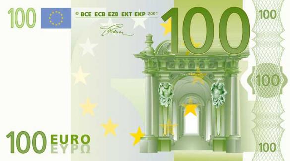 100 евро, деньги Франция