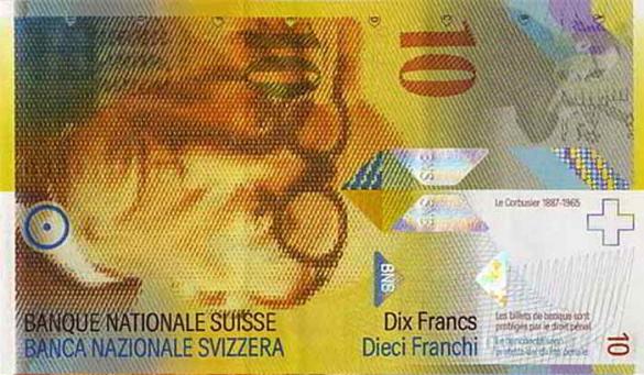 10 швейцарских франков, деньги Швейцария