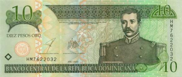 10 доминиканских песо, деньги Доминикана
