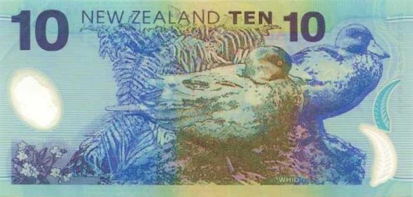 10 новозеландских долларов, деньги Новая Зеландия