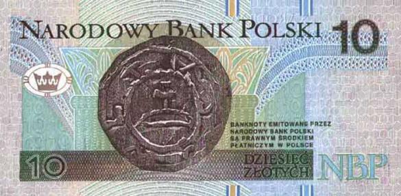 10 польских злотых, деньги Польша