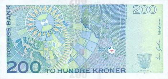 200 норвежских крон, деньги Норвегия