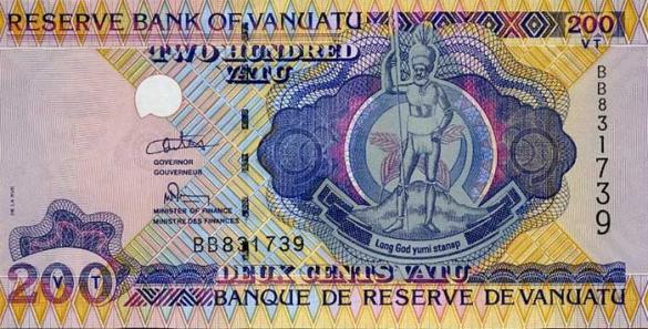 200 вануатских вату, деньги Вануату