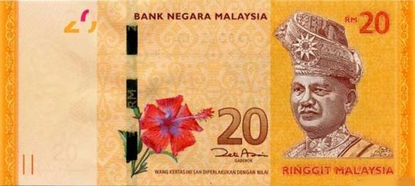20 малайзийских ринггитов, деньги Малайзия
