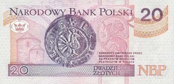 20 польских злотых, деньги Польша