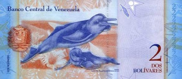 2 венесуэльских боливара, деньги Венесуэла