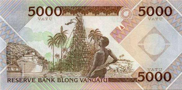 5000 вануатских вату, деньги Вануату