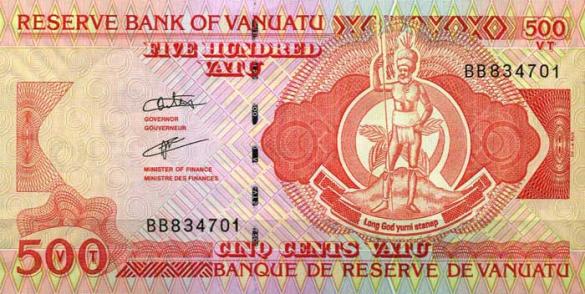 500 вануатских вату, деньги Вануату
