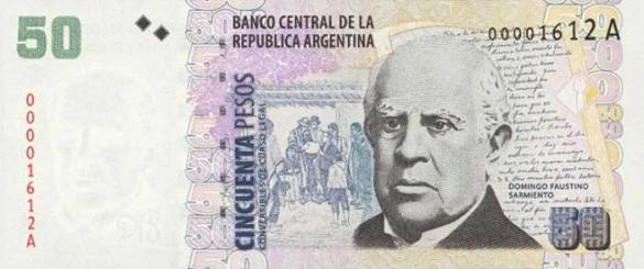 50 аргентинских песо, деньги Аргентина