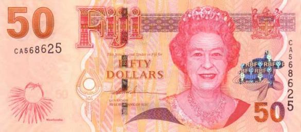 50 фиджийских долларов, деньги Фиджи