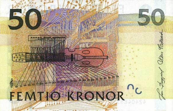 50 шведских крон, деньги Швеция