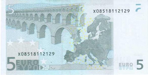 5 евро (2002 г.в.), деньги Мальта